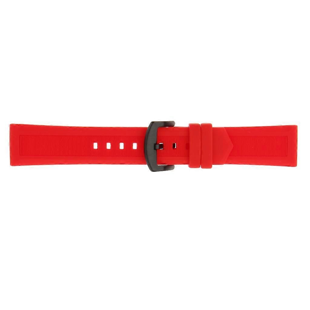 Red silicone rubber strap watch band replace accessories 19mm
