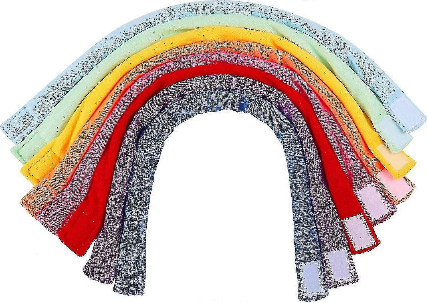 8 Pack Sensory Chew Necklaces for Kids Soft Terry Cloth Teething Chews Absorbent Alternative to Chewing Clothing Ideal for Boys and Girls