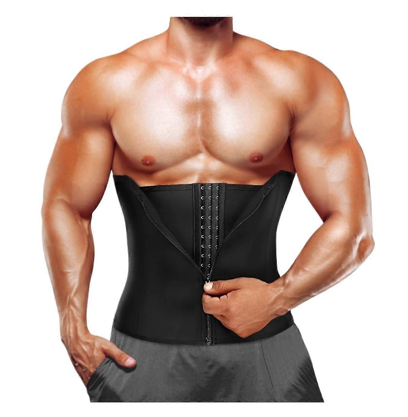 Back Support Waist Trainer Corsets Tummy Control Shapewear For Sport Workout Girdle Slimming Belt XL Black