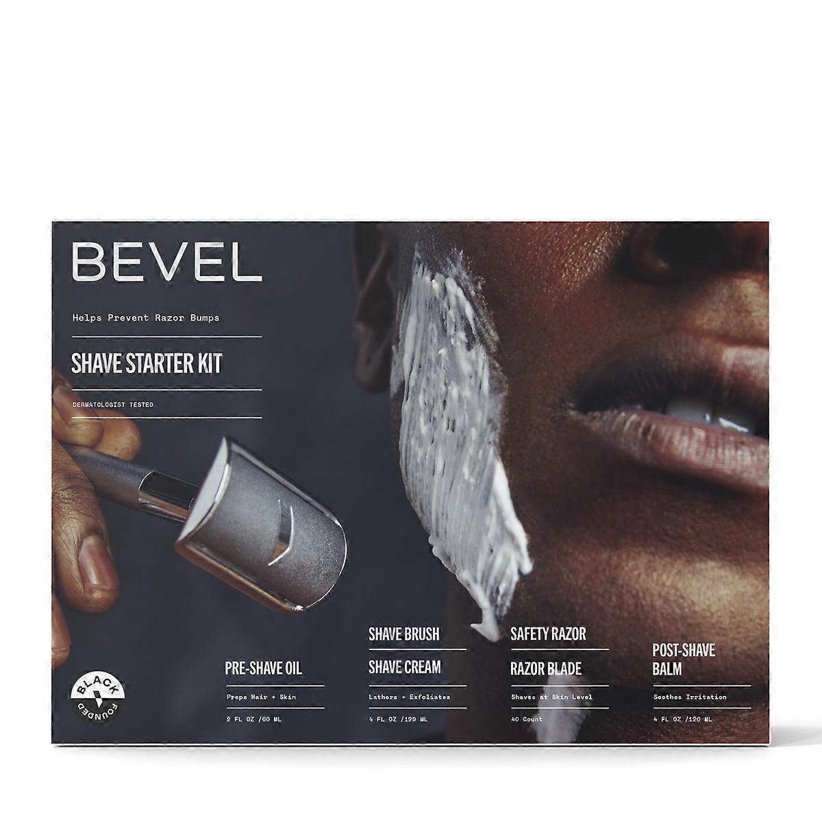 Bevel Men's Shave Kit - Safety Razor And Brush, Shave Cream, Pre Shave Oil, Post Shave Balm - 40 Blades