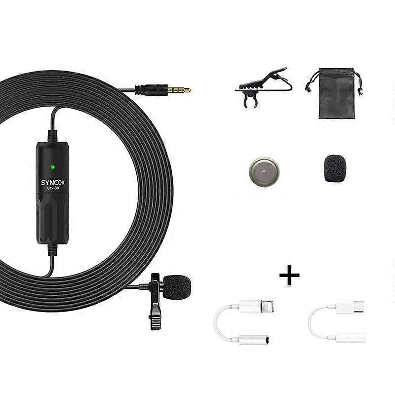 Interview Radio Microphone, Spec: Black + Type-C + 8 Pin Black + Type-C + 8 Pin