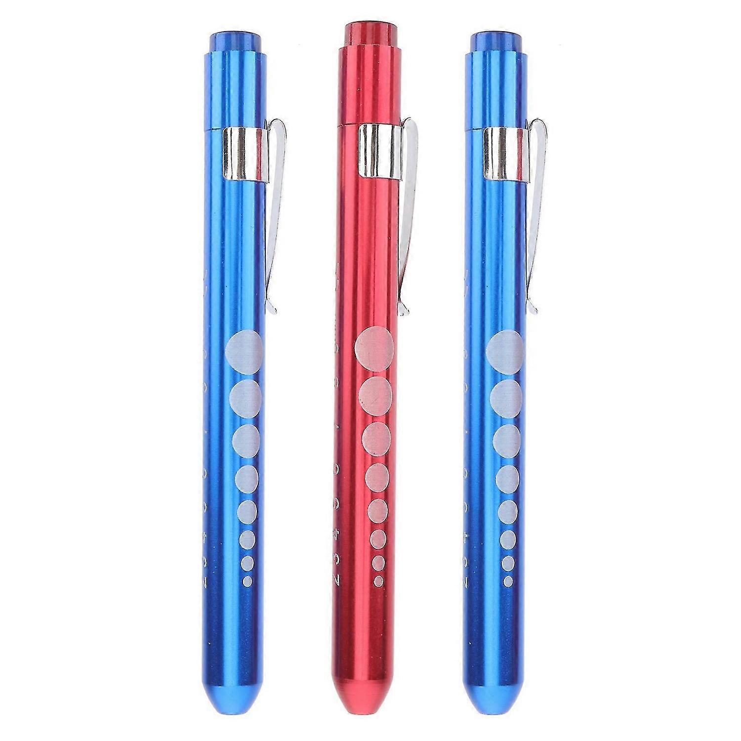 3pcs Reusable LED Penlight White Light / Pupil Gauge Random Color