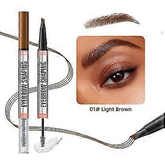 Lowest PriceDouble Tip Four-prong Eyebrow Pencil Eyebrow Dry Waterproof Liquid Pencil Instant