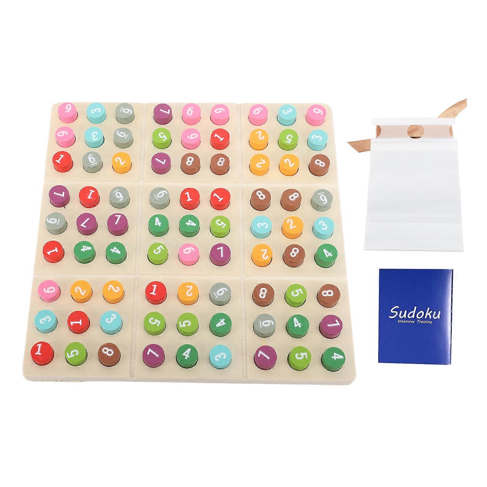 Colored Sudoku Logic Game Double Side Two Play Modes Math Brain Teaser Toy Wooden Sudoku Puzzle Board Game