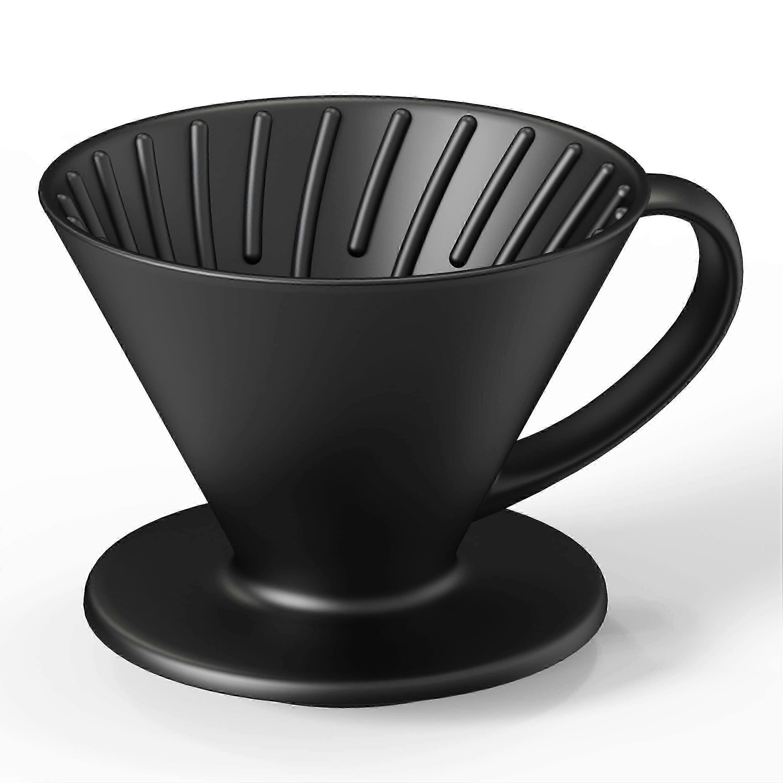 Ceramic Black Coffee Dripper for Home Brewing