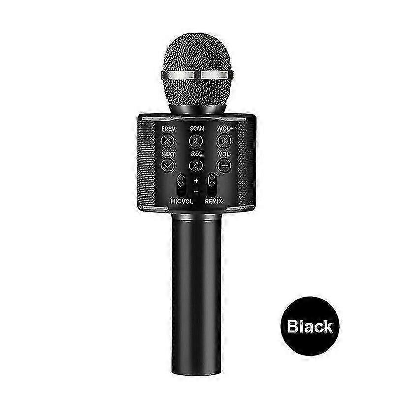 New Models Wireless Condenser Magic Karaoke Microphone for Mobile Phone Players, Compatible with Various Brands, Black Music Recording Whole