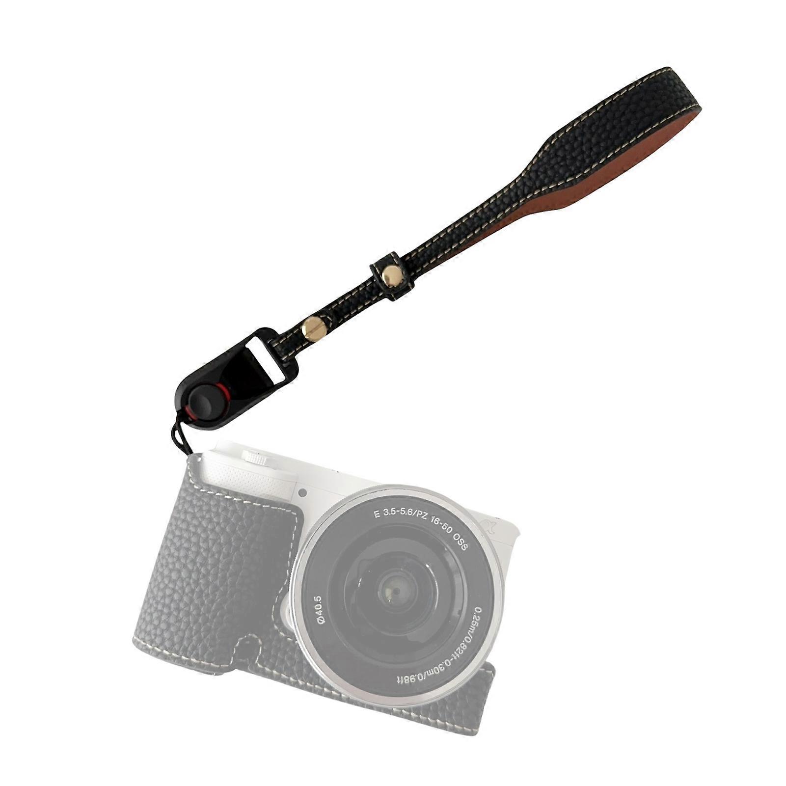 Universal Leather Camera Wrist Strap - Quick Release, Secure Fit for Mirrorless Cameras