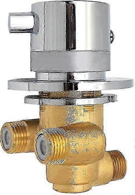 サーモスタット真鍮製シャワーミキサータップ、温水 & 冷水用一方向コンセント付き