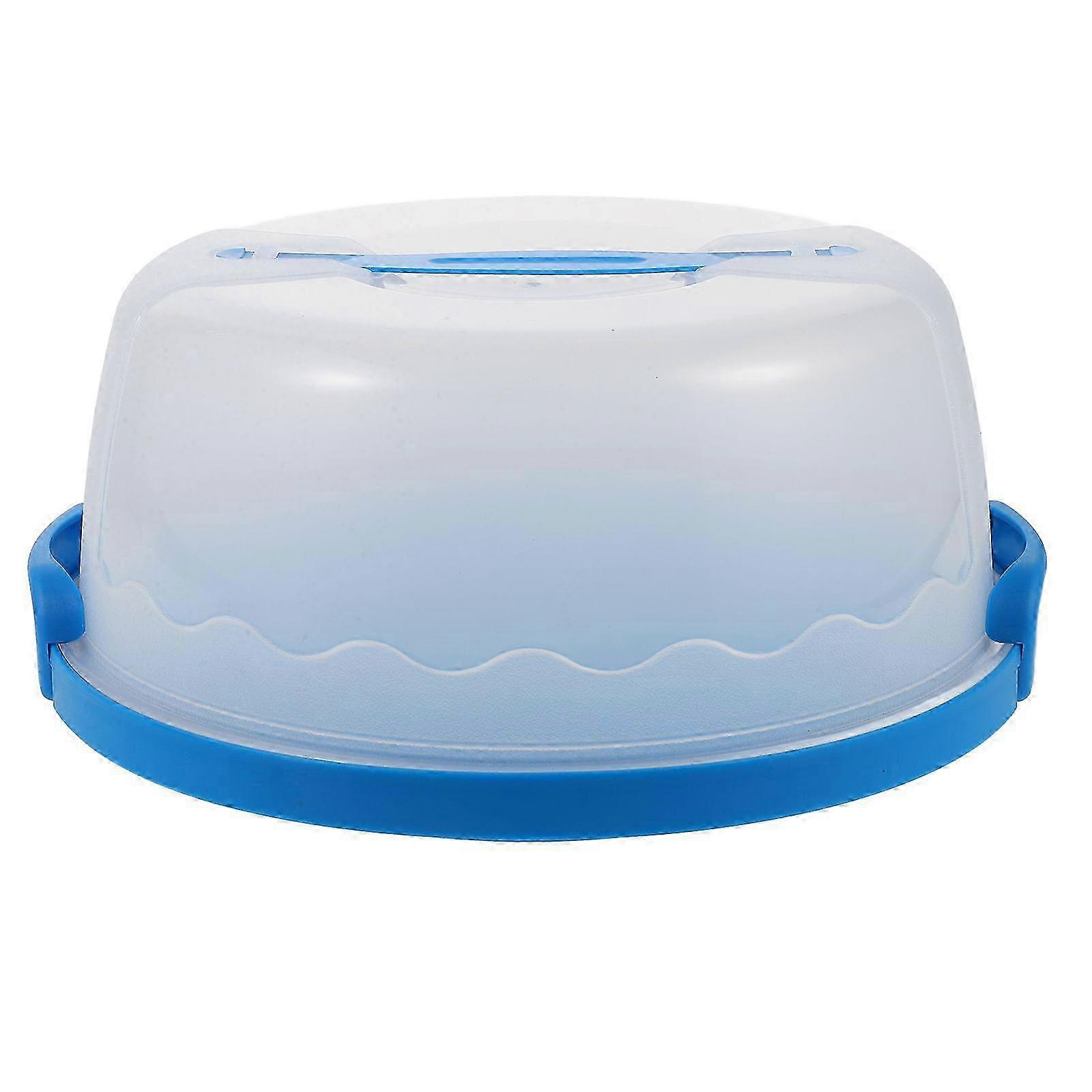 Boîte à gâteau de 6 à 8 pouces, récipient à dessert portable, bleu (29x29x13,5 cm)