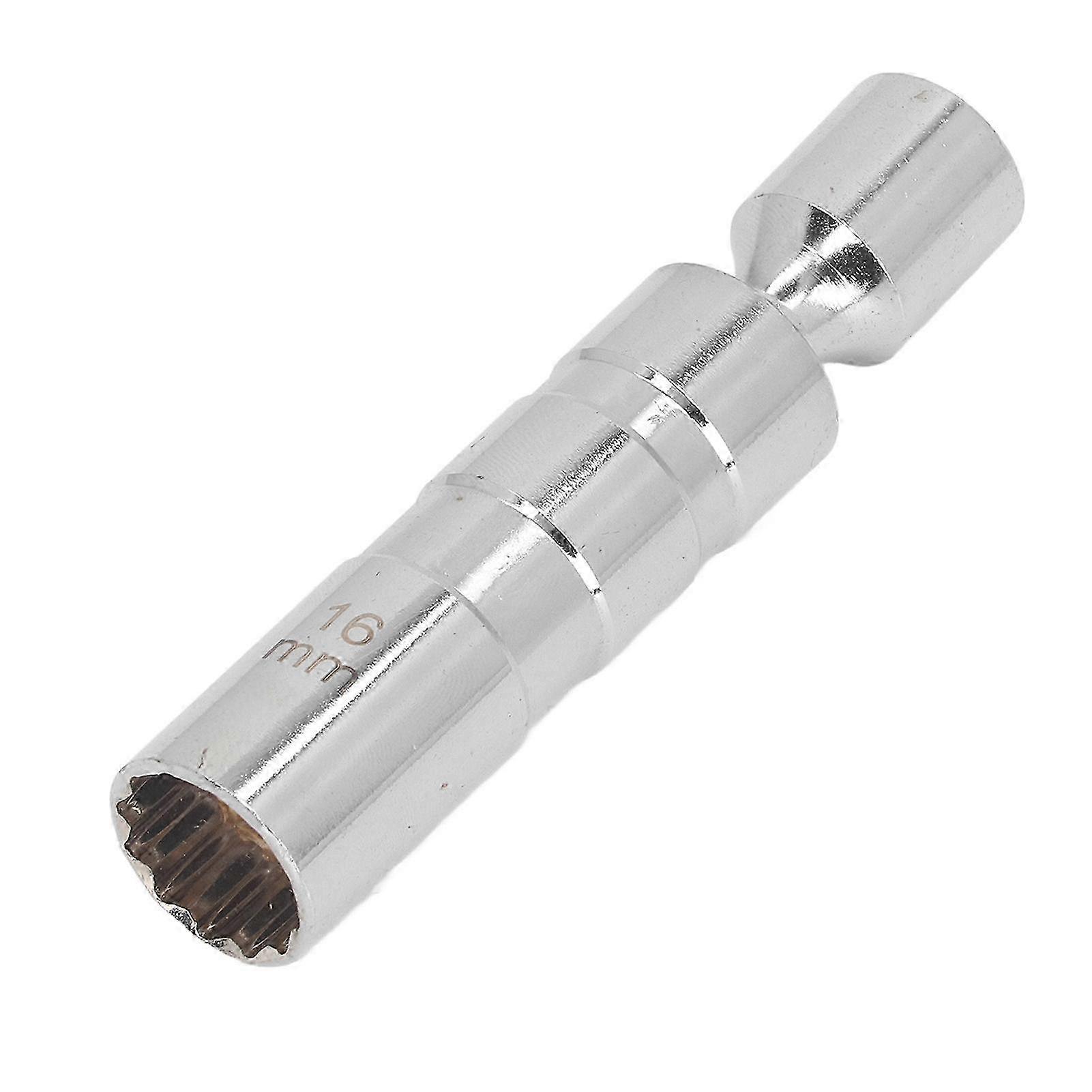2025 Universal Spark Plug Socket 16mm 12 Points 3/8 Inch Square Hole Magnet Swivel Spark Plug Socket