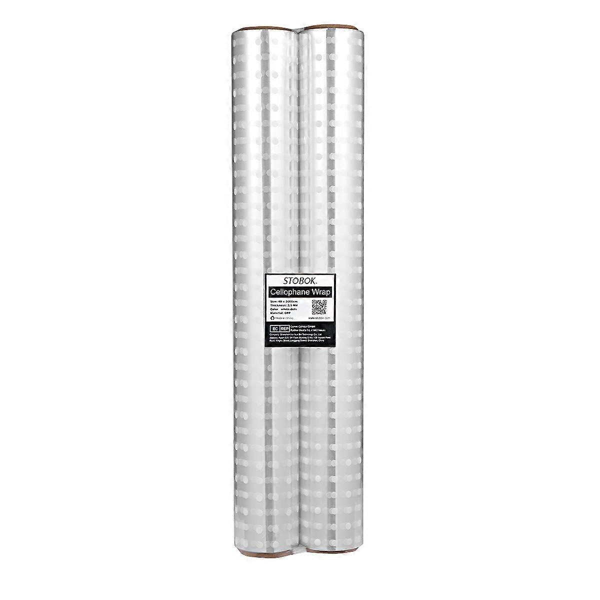 present Wrapper Large Cellophane Paper Roll For Graduation Birthday Special Occasions Holidays 40x3000cm Visibility Enhancement 2 Rolls