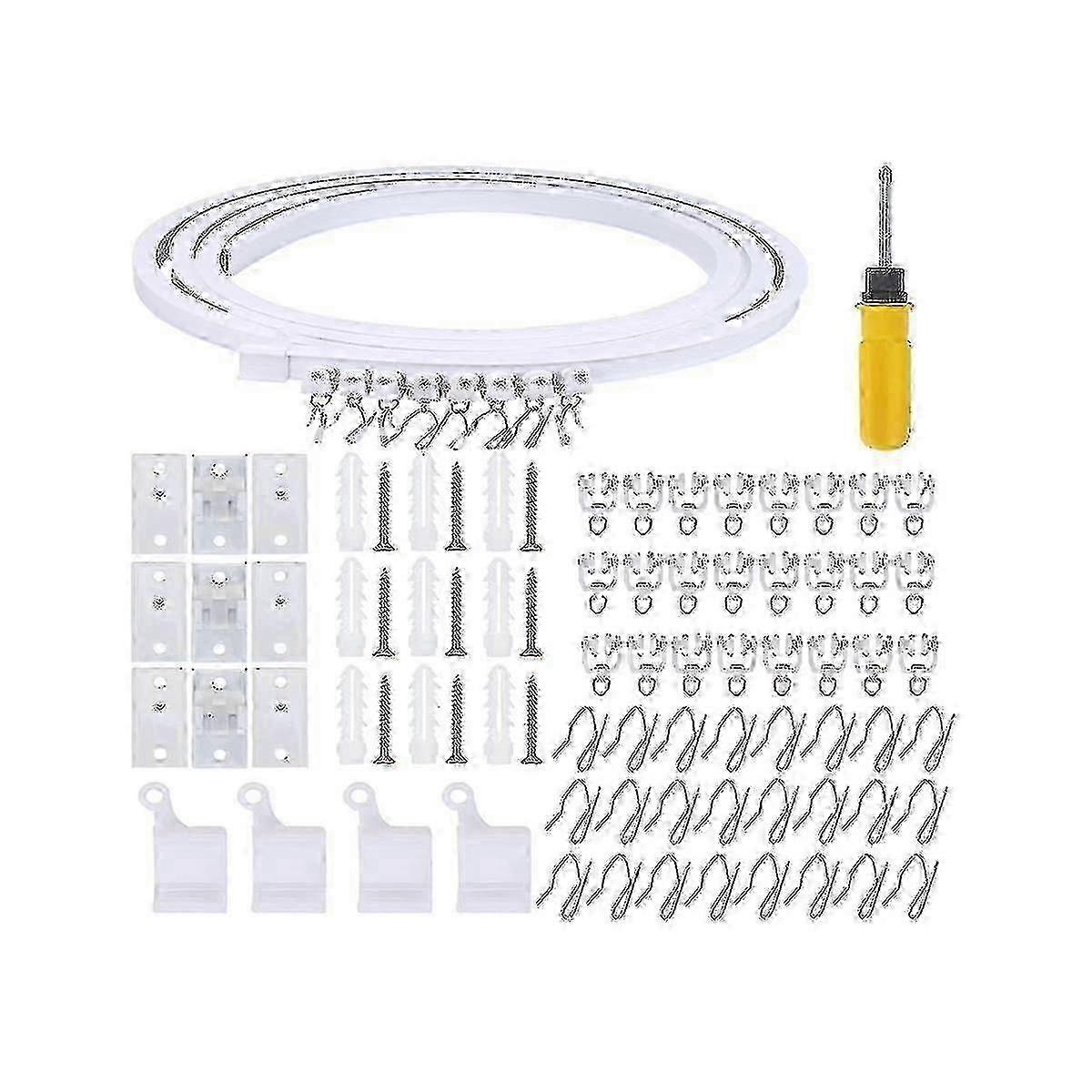 5 Metre Bendable Ceiling Curtain Rail, Flexible Ceiling Curtain Rail, Curtain Rail, Accessories, Curved Curtain Rail hwy