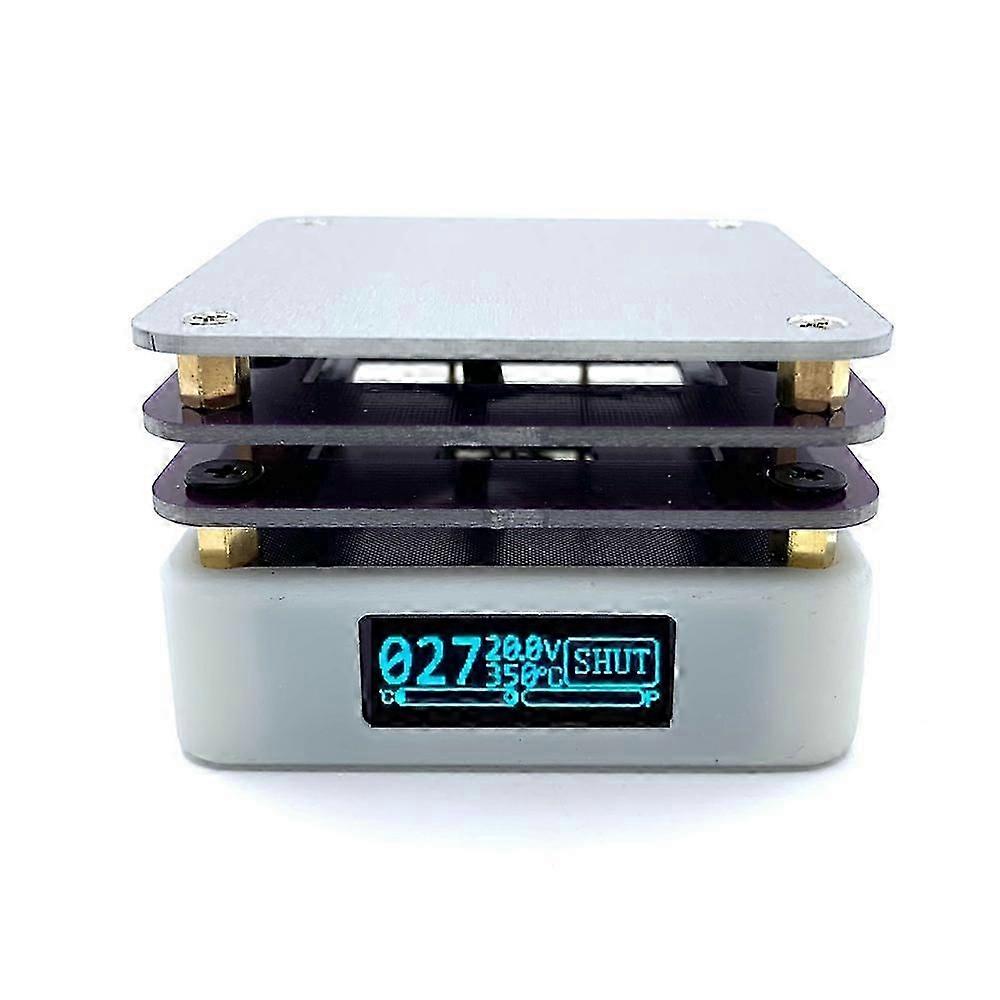 65W PD Protocol Hot Plate Preheater OLED Display Printed Circuit Board Soldering Heating Plate Rework Station Preheating Platform Repairing Tools USB