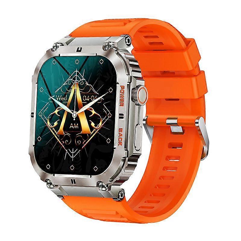 Smart watch, 100M waterproof military watch, 70 days long standby time, orange