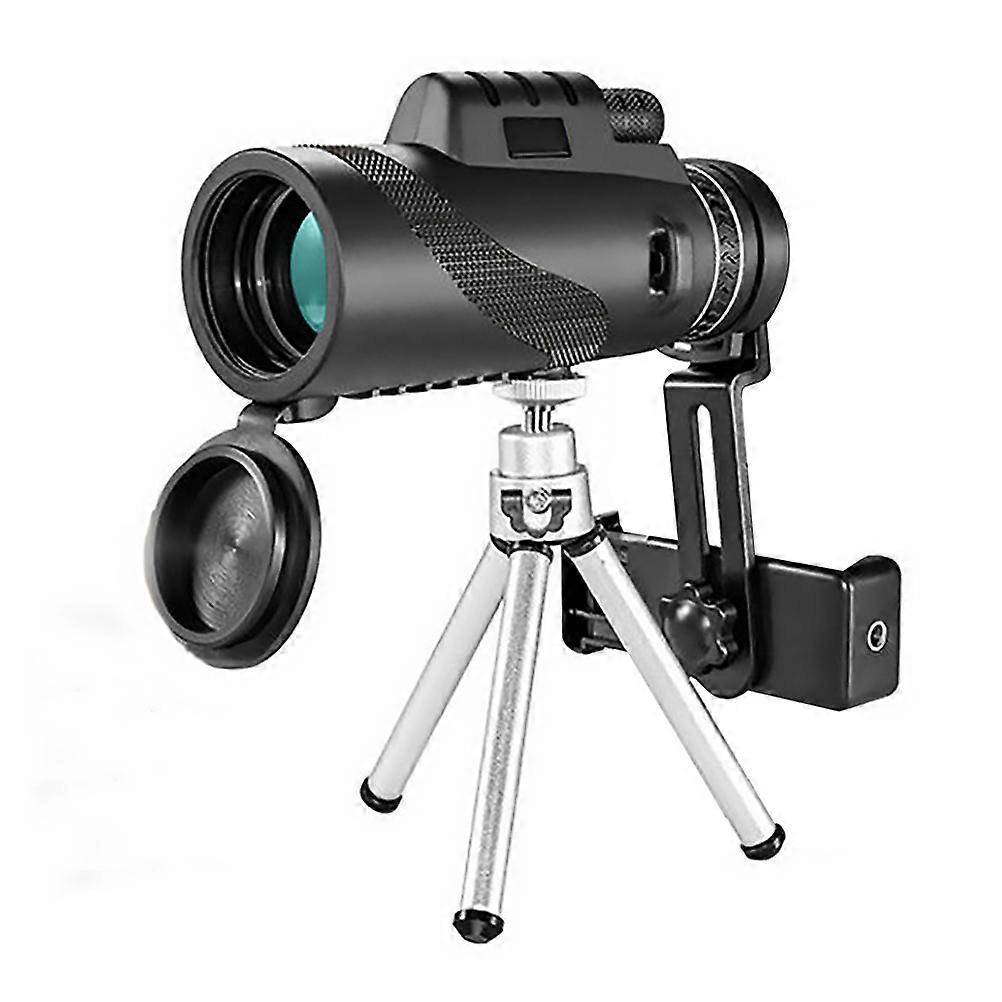 High Magnification Outdoor Night Vision Monocular with Phone Clip and Tripod – Water Resistant Sports Telescope for Bird Watching, Hiking, and