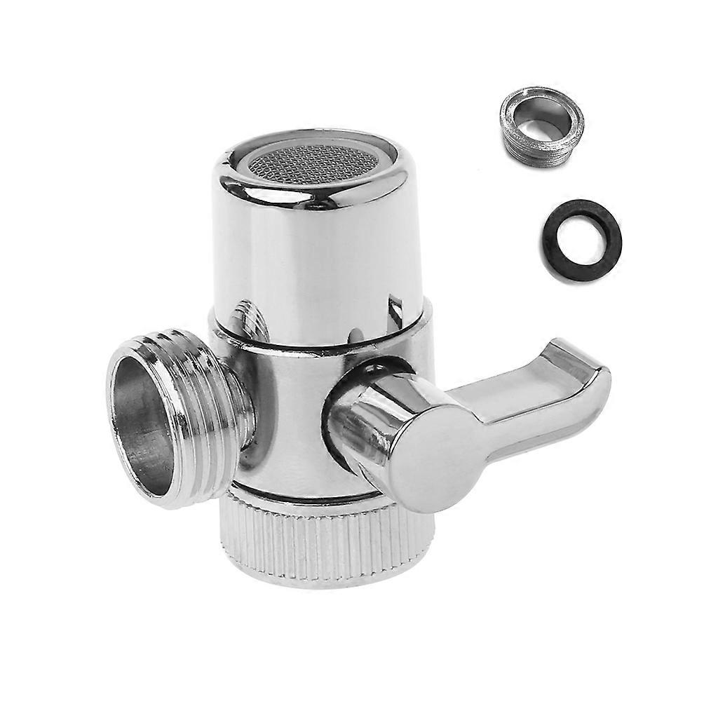 Alloy 3-way Diverter for Valve Faucet Connecto-r Adapter Three for Head Function  Brushed Nickel