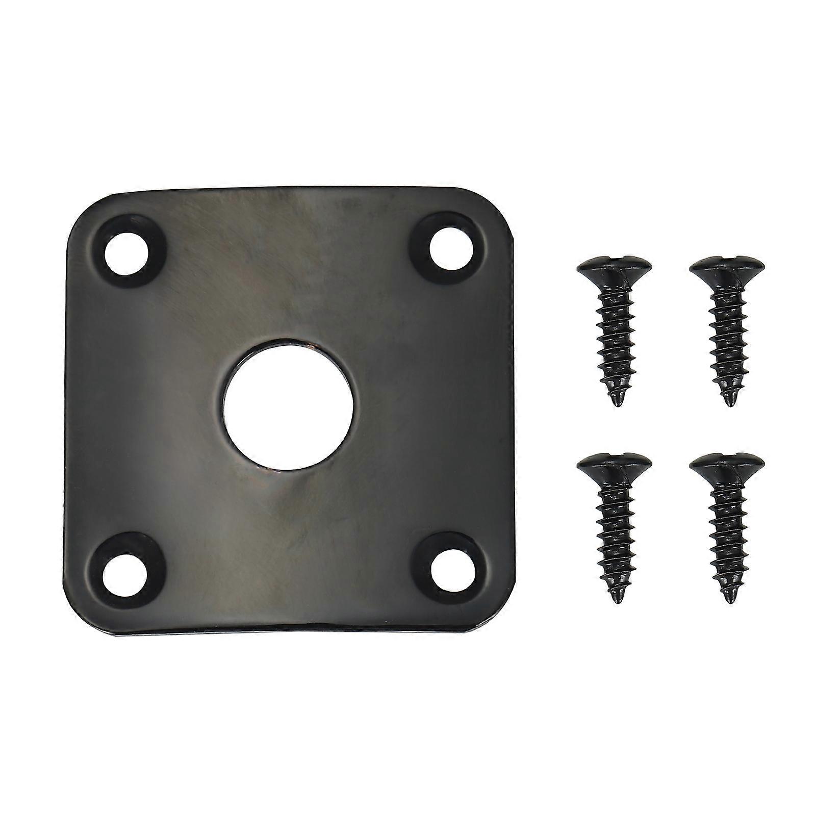 Jack Socket Electric Guitar Connection Plate Electric Guitar Fittings 3.5X3.5X0.15CM Metal Curved Bottom Electric Guitar Output 1Pack