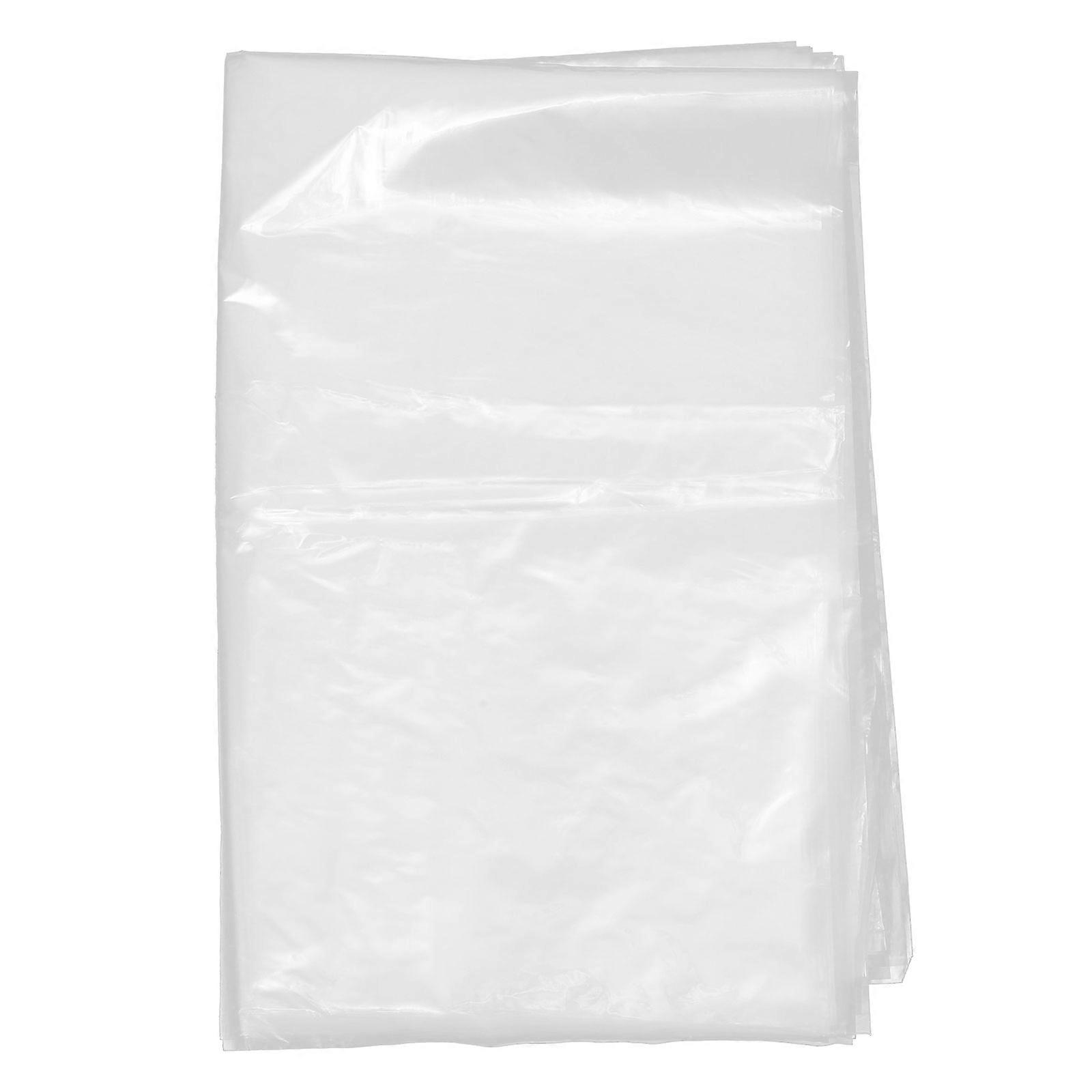 Storage Packs Large Flat Pocket Transparent Plastic Bags 50x80cm Travel Use Moisture-Proof 10Pcs