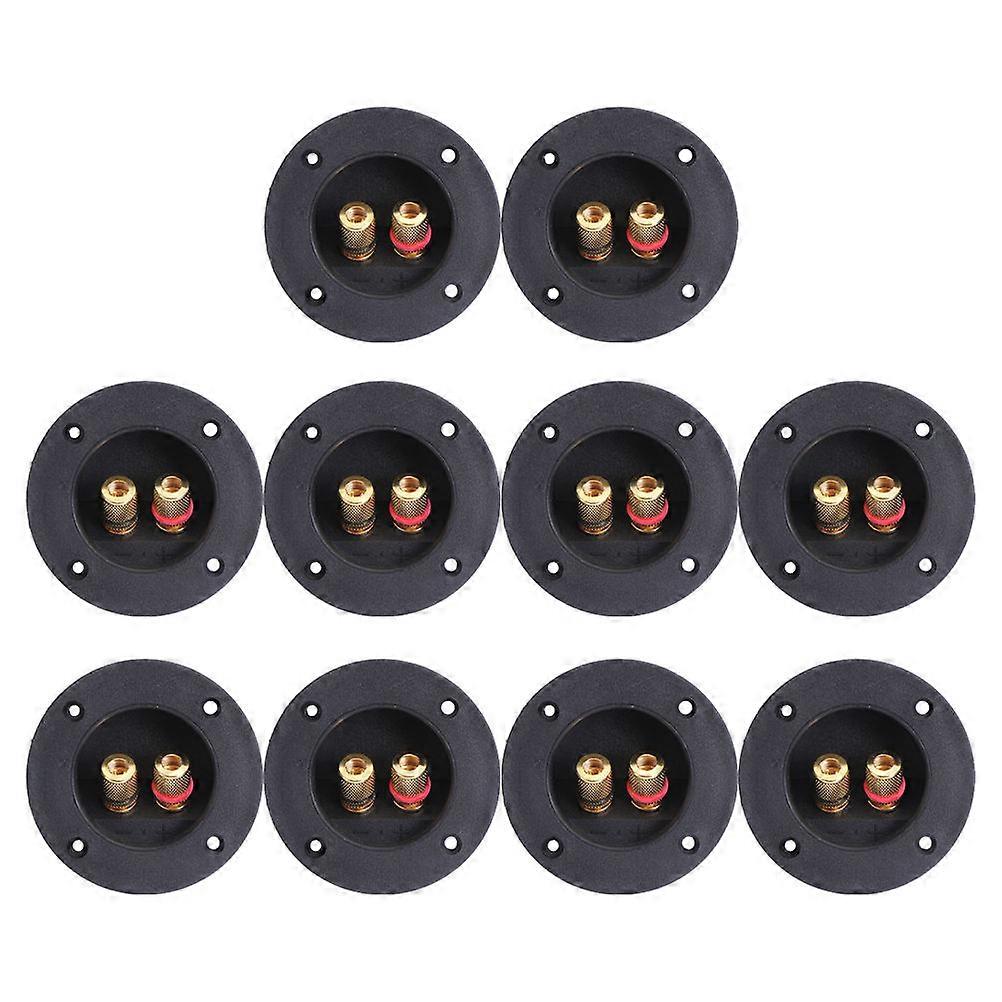 Speaker Box Terminal Connector Audio Enthusiasts Diy Projects Signal Transfer Black 7.50X7.50X2.50CM 10Pcs