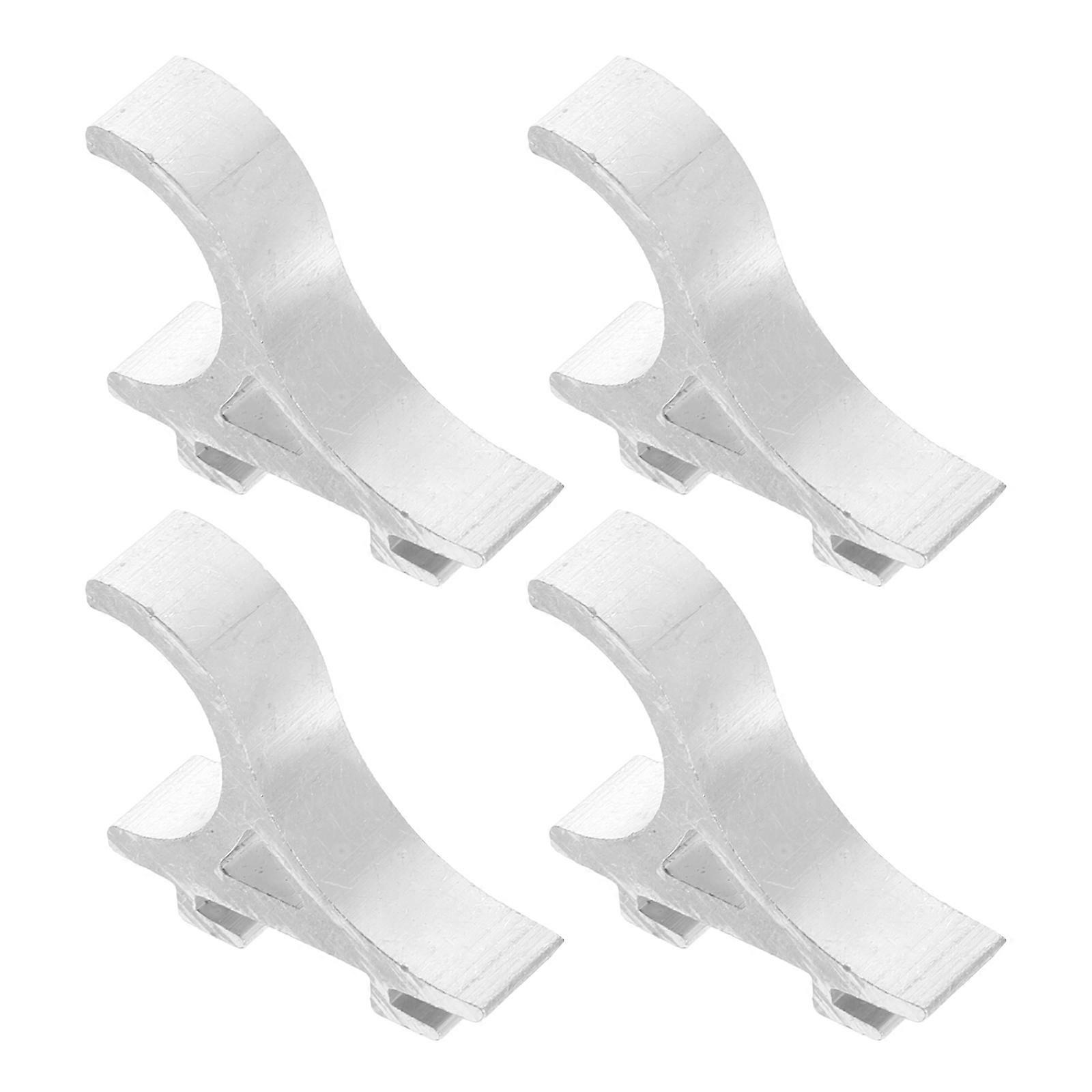 Refrigerator Shelf Support Metal Freezer Shelf Hooks Home Use Silver 4Pcs