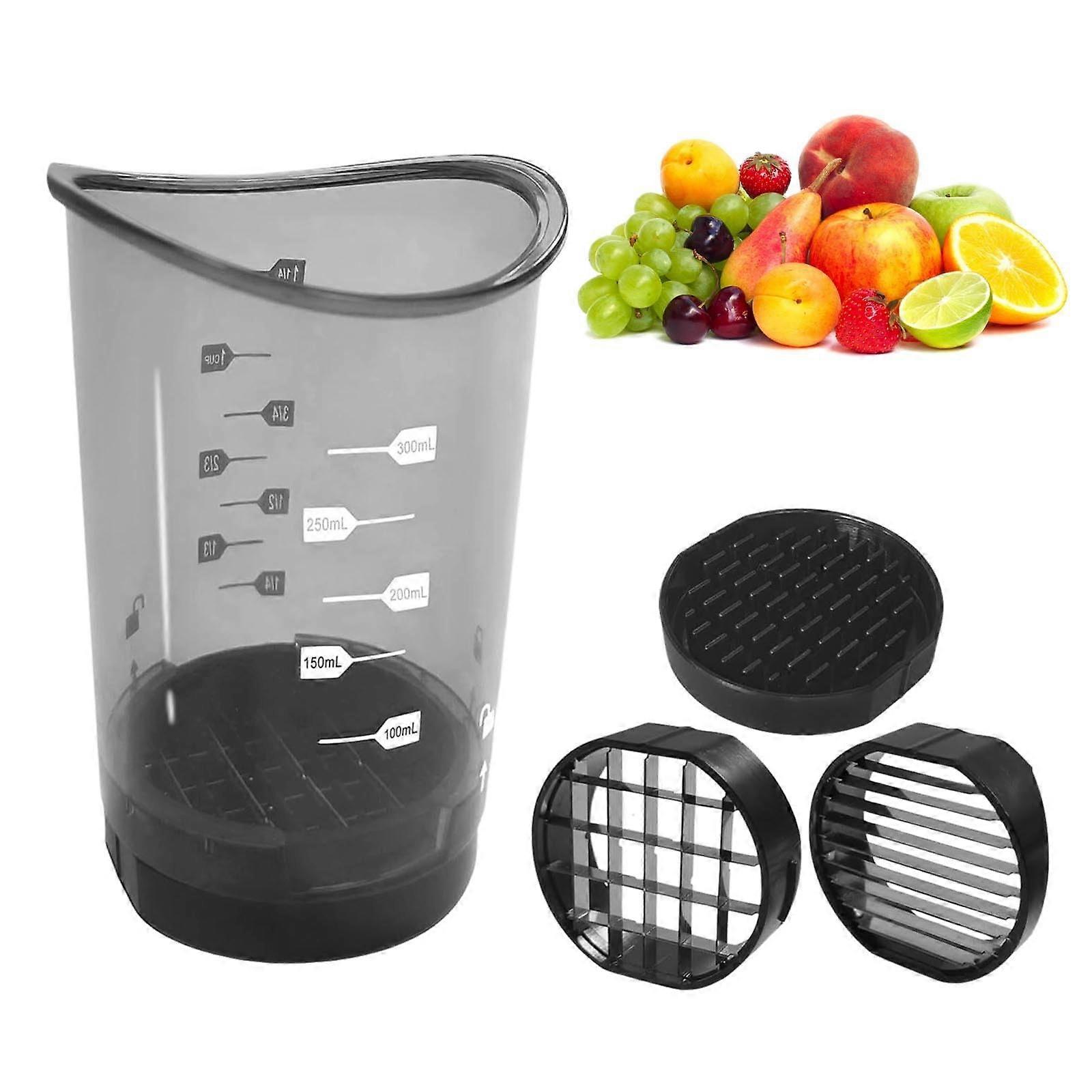 Fruit Cutter Cup With Removable Cups And Pressure Plate For Strawberry, Banana, Grape, Egg Cutter - 1 Piece