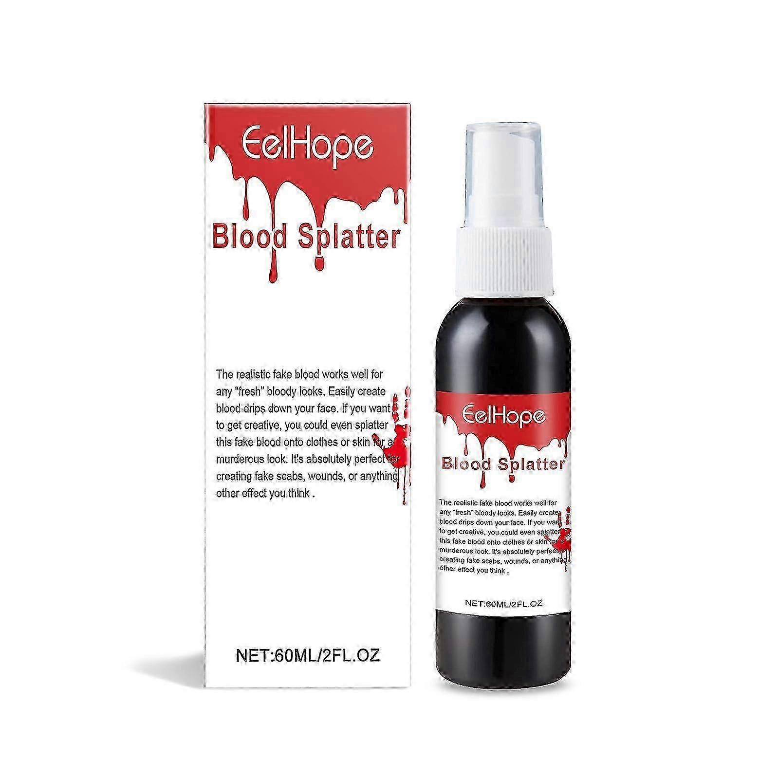 رذاذ الدم المزيف الواقعي ، دعائم حفلة زي الهالوين ، تجفيف سريع