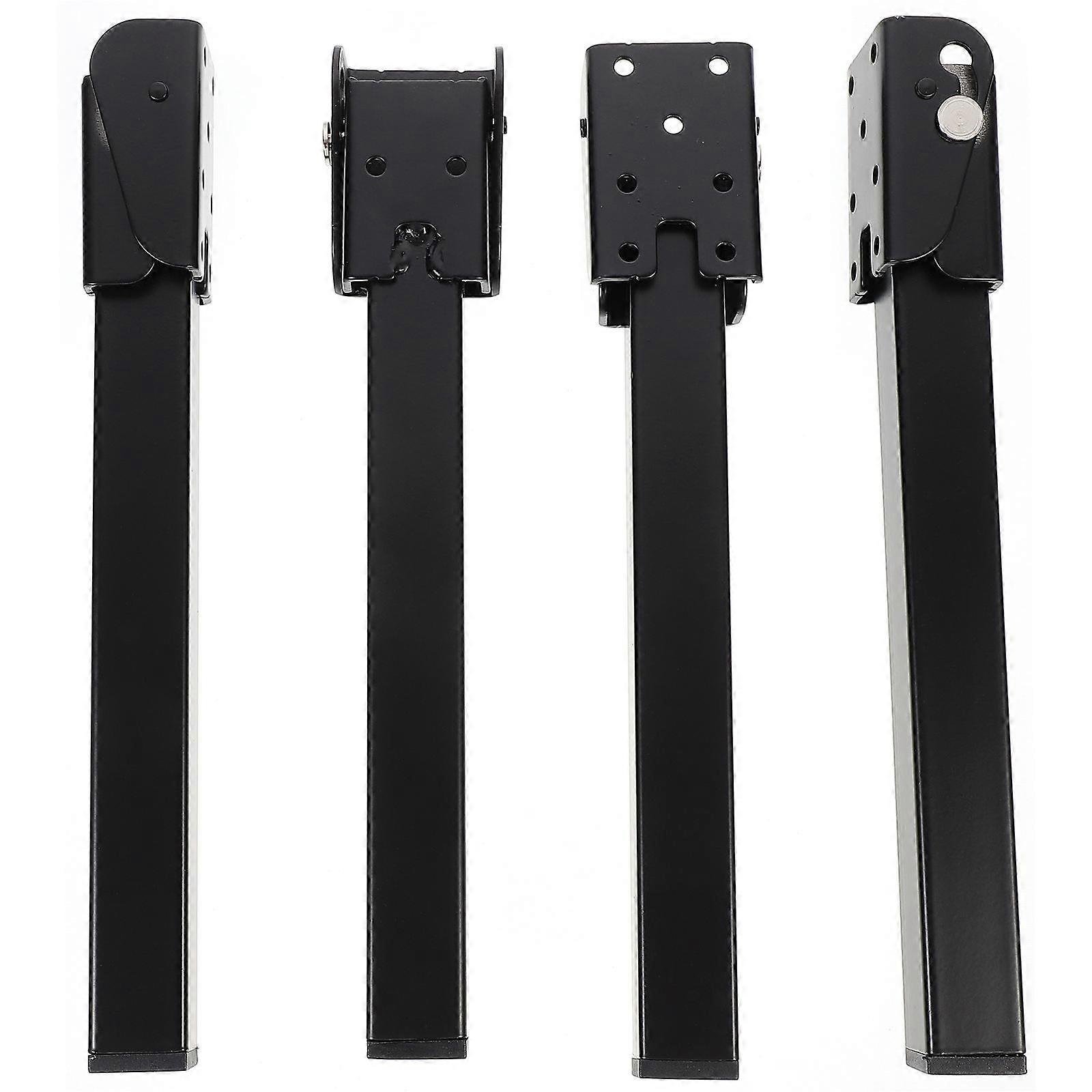4pcs Folding Table Legs, Durable Black, for Laptop Support, Easy Install, Height Adjustable, Heavy Load Capacity, Multi purpose Furniture Feet for