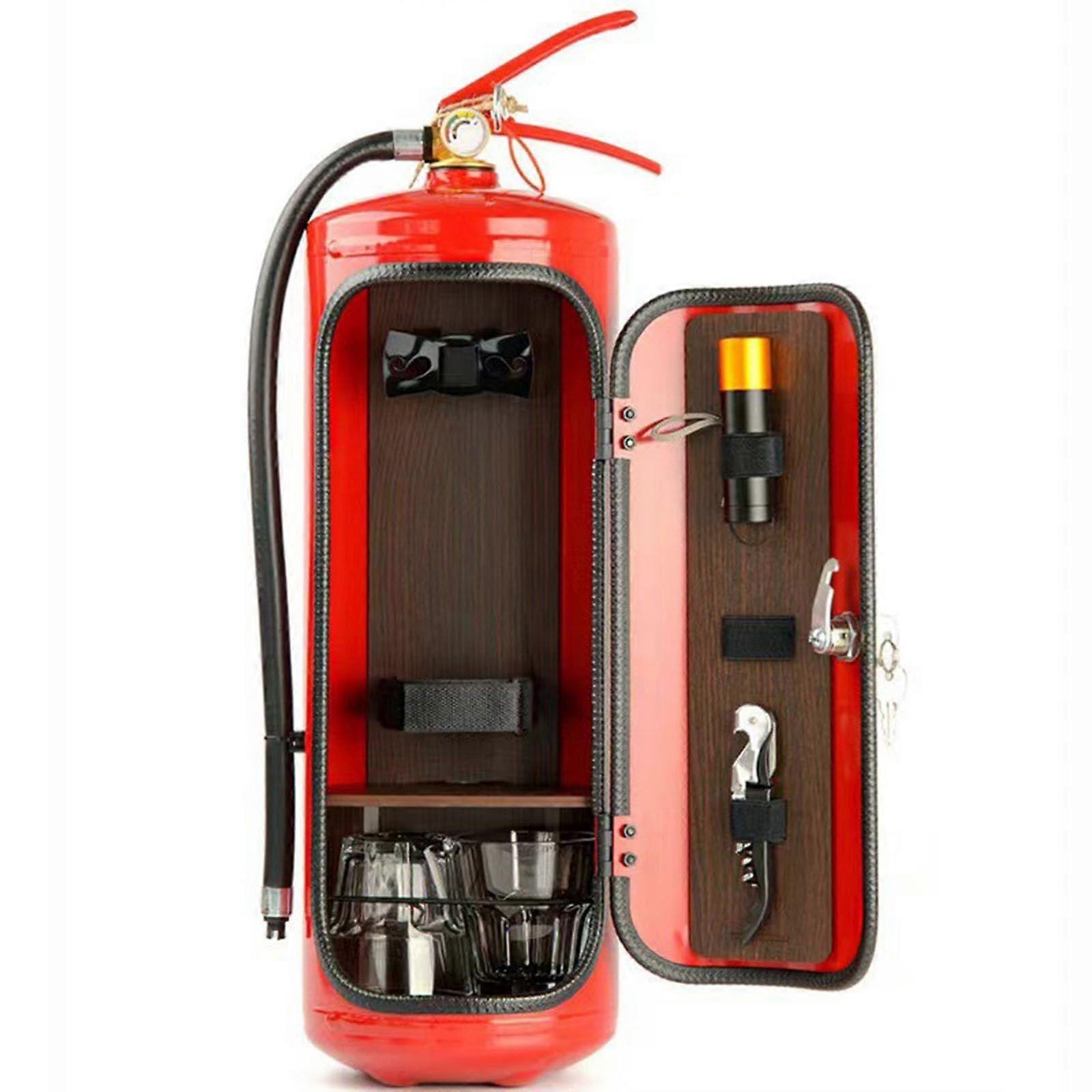 33 cm Storage Box for Fire Extinguisher, Mini Bar, Storage Box for and Glasses, Cooler, Ornaments, Gifts for Men, Red