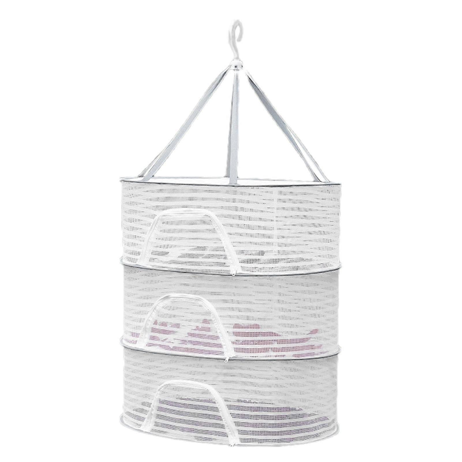 Foldable 3tier drying rack for herbs, fruit, sprouts