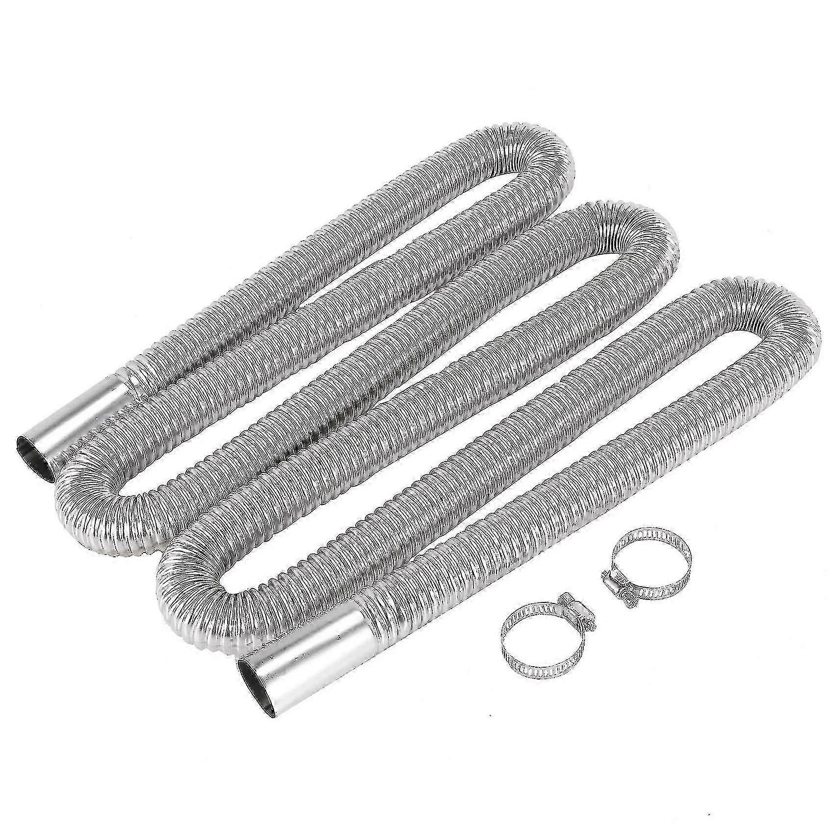 200cm カーエアパーキングヒーターエキゾーストパイプ、クランプ 2 個付き 燃料タンクエキゾーストパイプホースチューブ対応ディーゼルヒーター