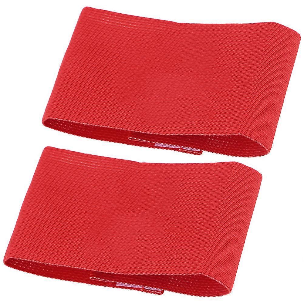 Soccer Captain Armband Adjustable Anti-slip Team Identification Youth Adults Training Matches .00X7.00X0.50cm 2Pcs