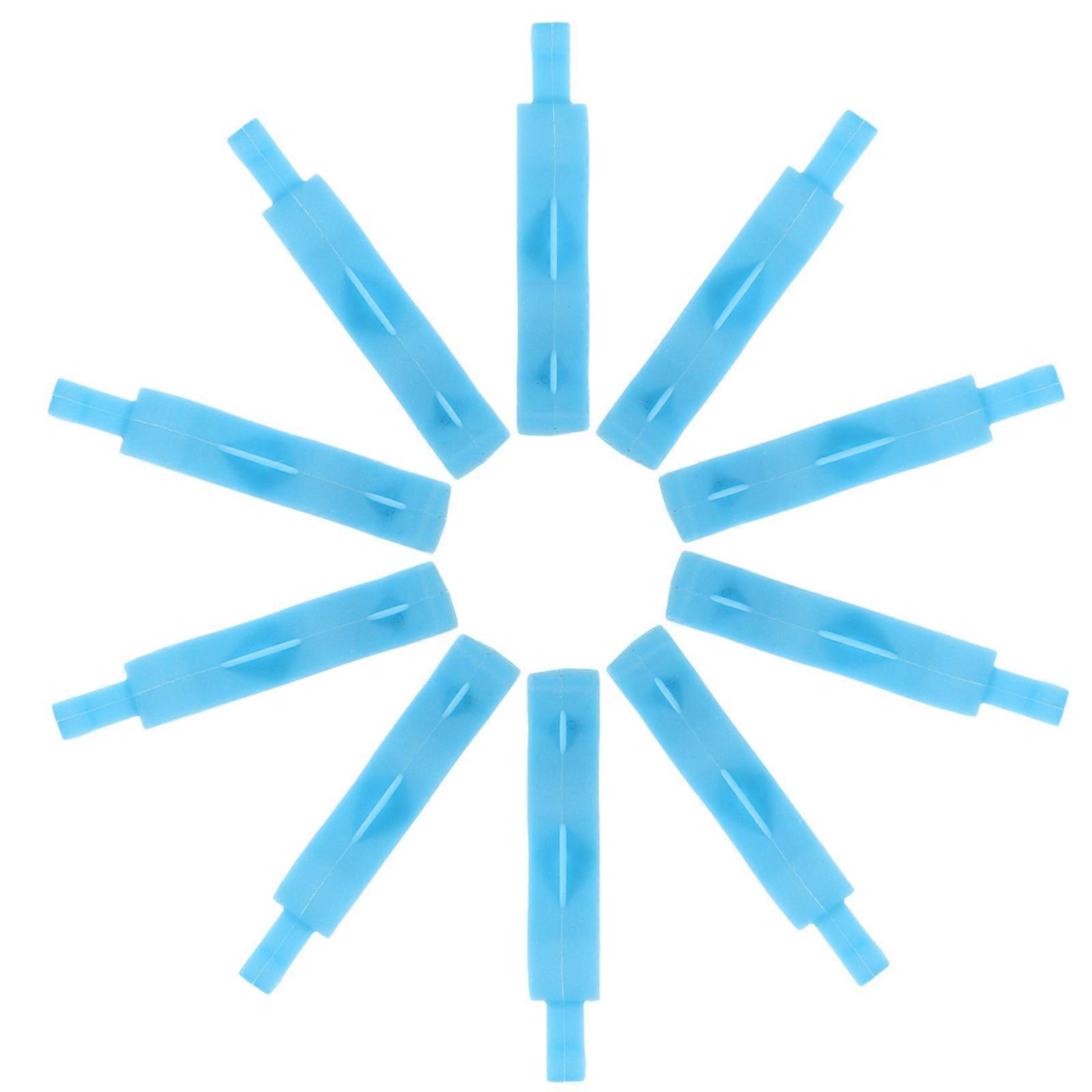 Garbage Can Clamps Garbage Bin Clips Anti-slip Fixation Office Use Sky-blue 6.00X1.30X1.00cm 10Pcs