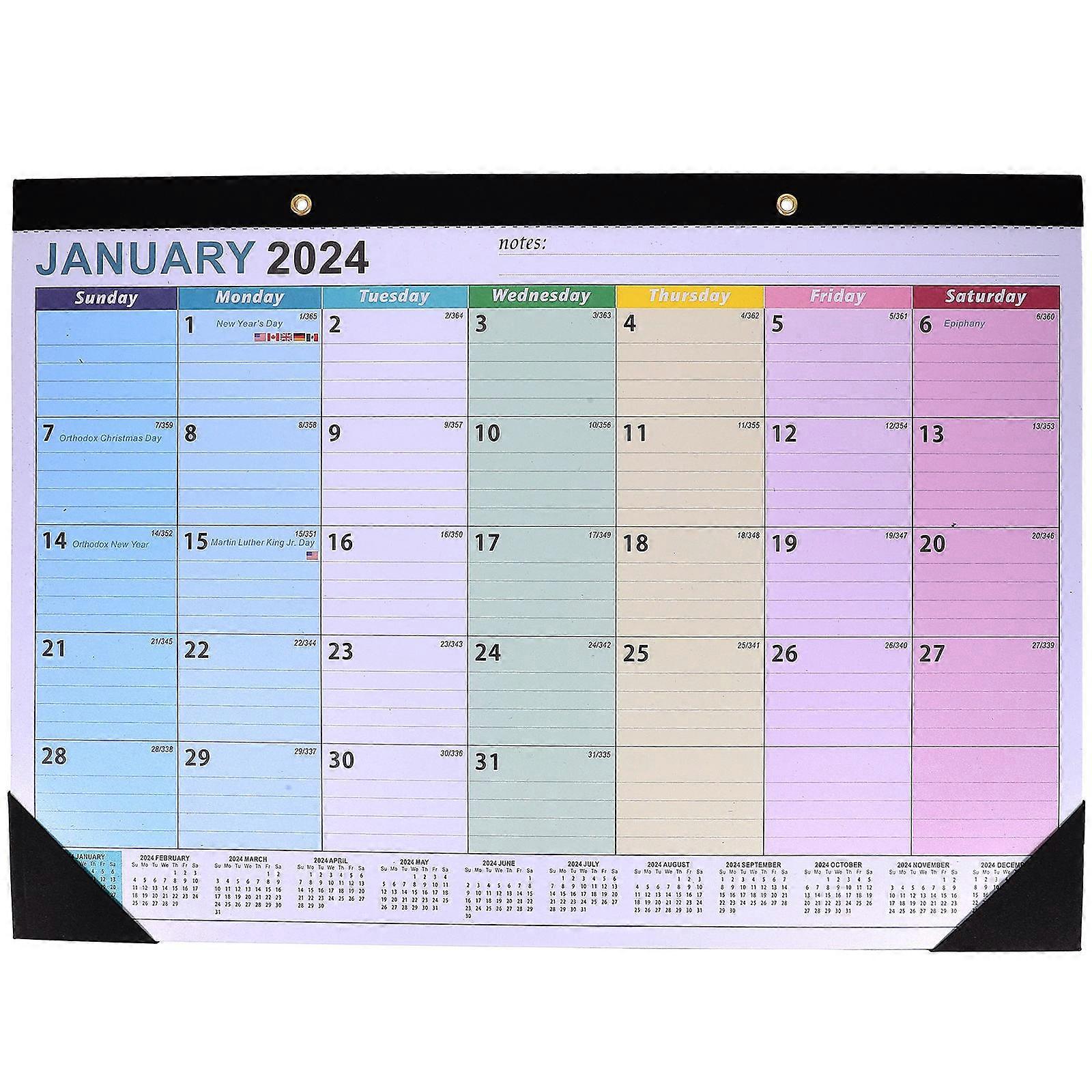 Noting Hanging Calendar Wall Decoration Home Office Use Paper Material Rectangular Simple .9X12.0X0.0in 1Pack