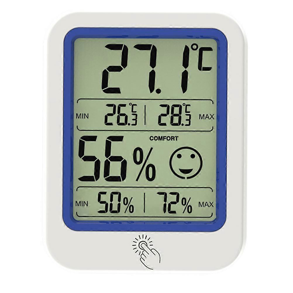 Mini Digital Hygrometer Indoor Convenient Temperature Sensor Humidity Meter Rectangular For Reptile Care 9.7X7.5X2.3CM 1Set