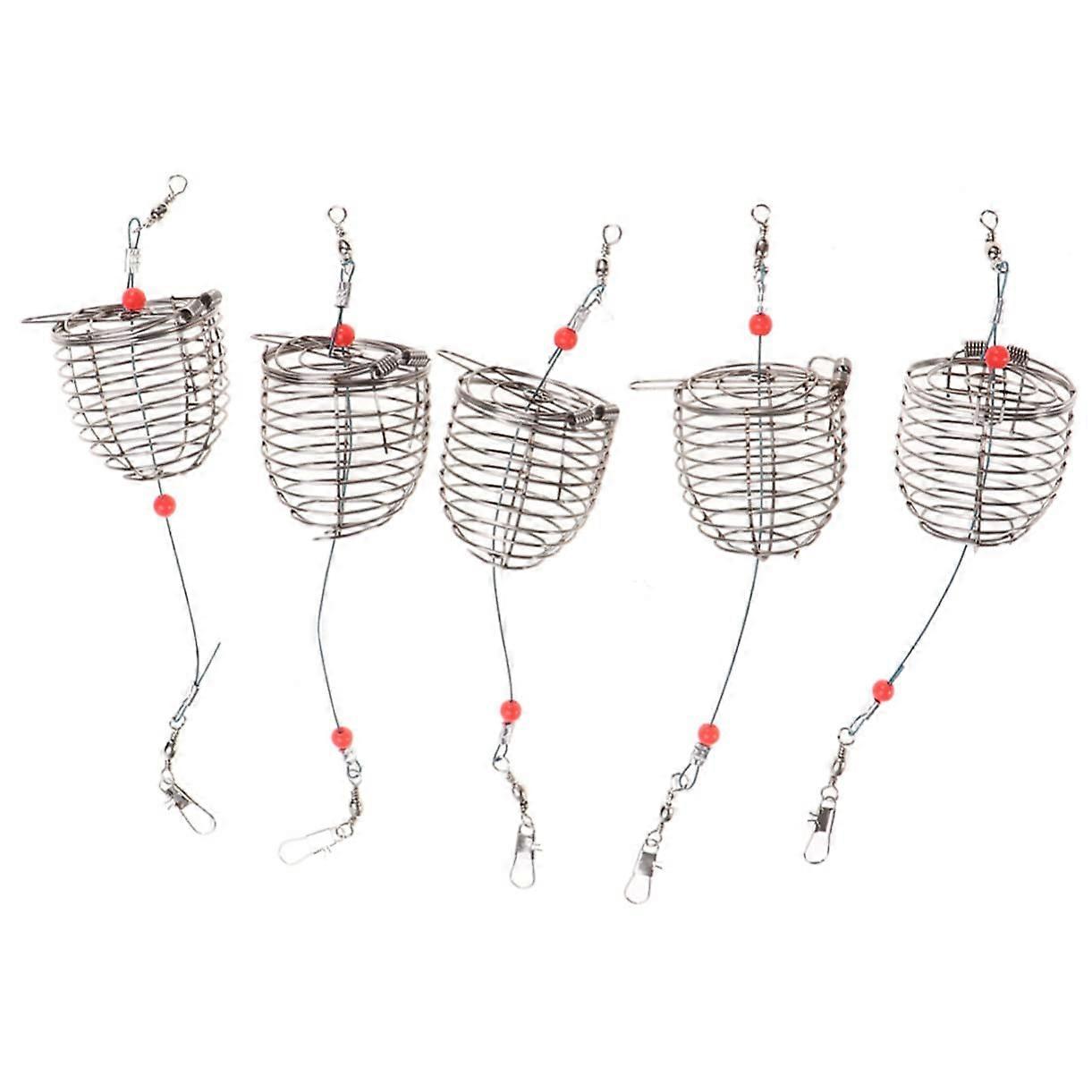 5-Piece Fishing Traps for Bait Catching Compact Design for Smelt, Eels, Crayfish, and Shrimp Fishing Enthusiasts