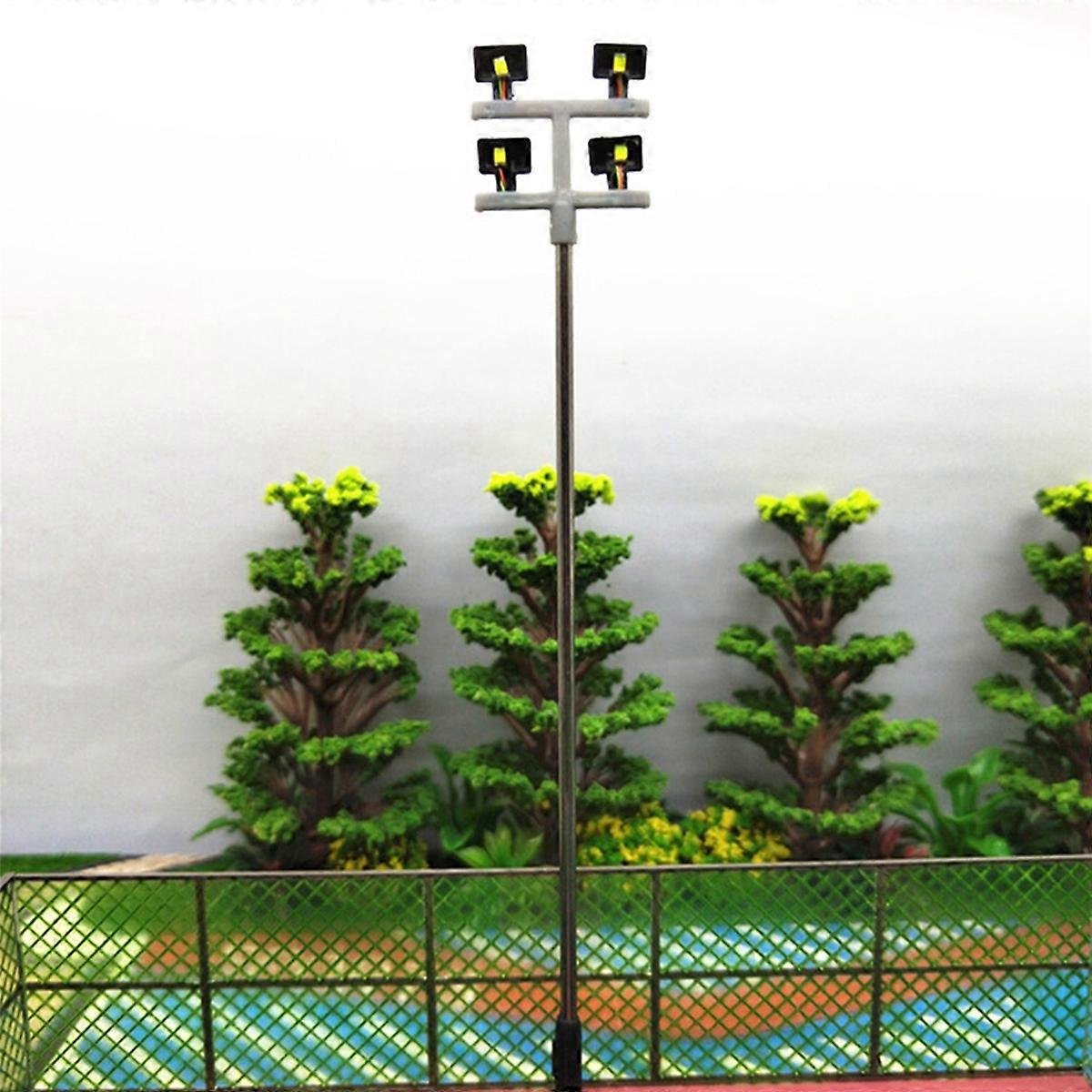 16 PCS HO Scale Model Lighting Tower,Tower Lights Model Lights Layout Lamppost for Train/Garden/Play