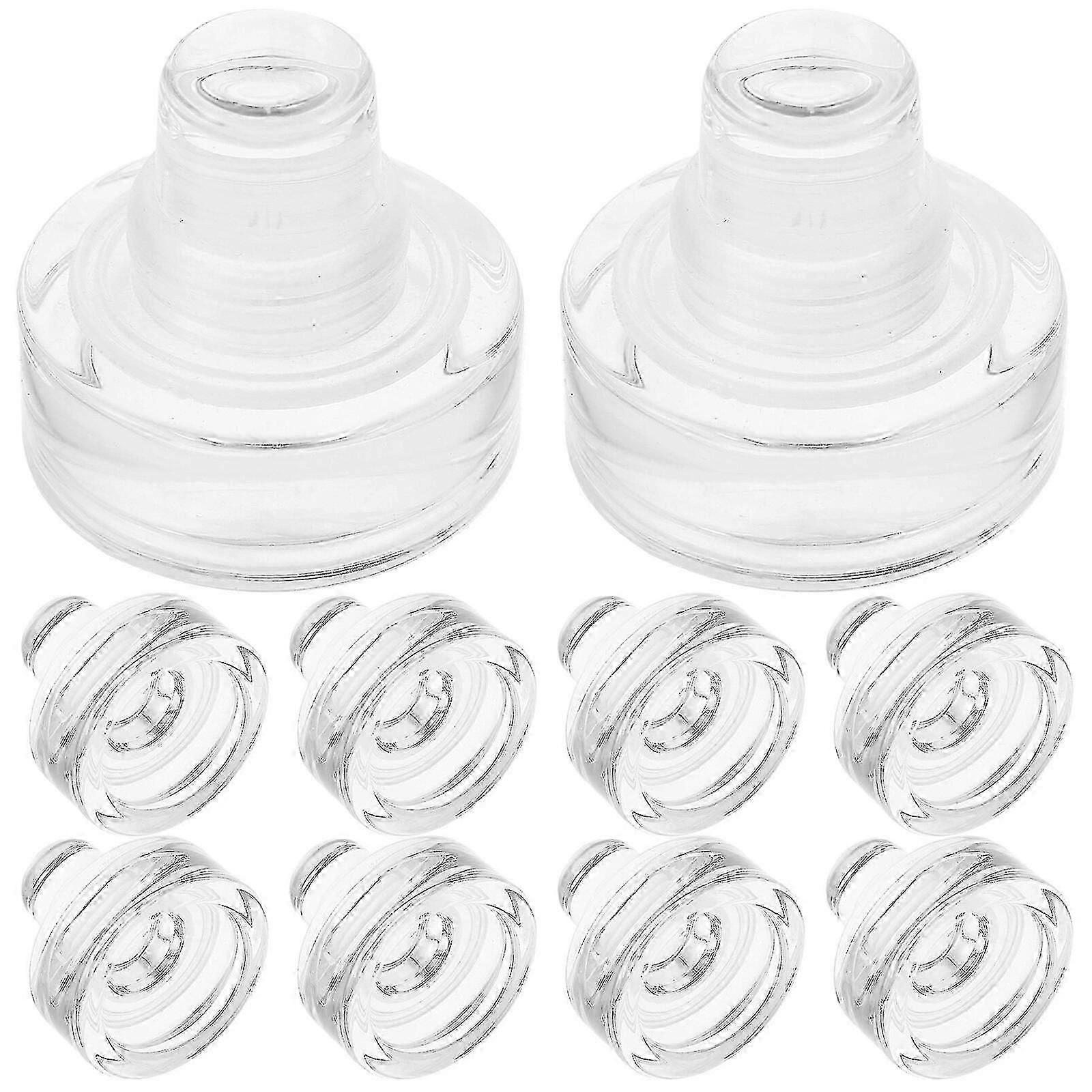 Lot de 10 bouchons en verre réutilisables en forme de T
