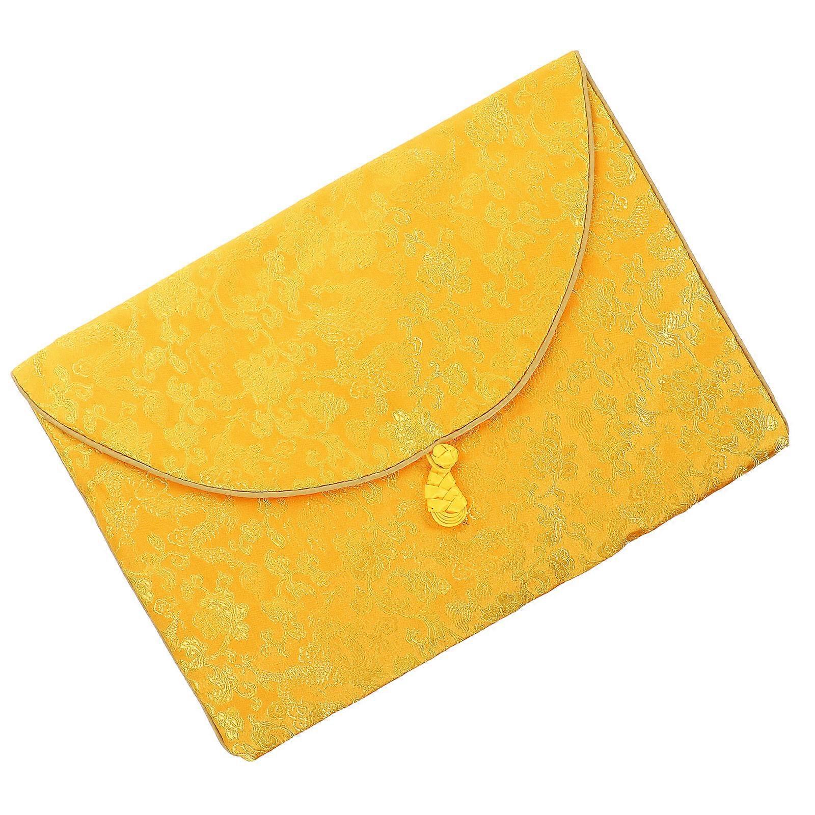 Antique Style Embroidery Storage Pouch for Scriptures, Books, and Accessories – Versatile Cloth Bag for School and Office Use
