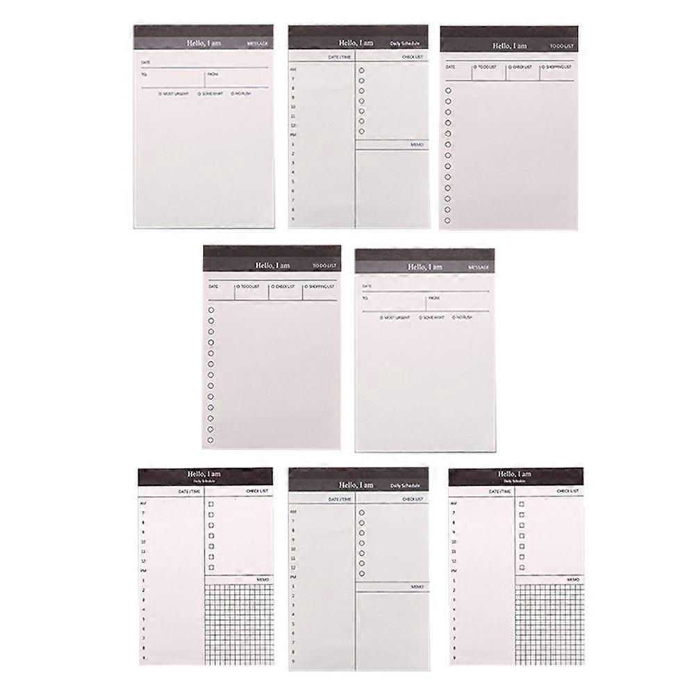 Small Memo Pad Office Use Planning Daily Use Planner Notepad 8Pcs