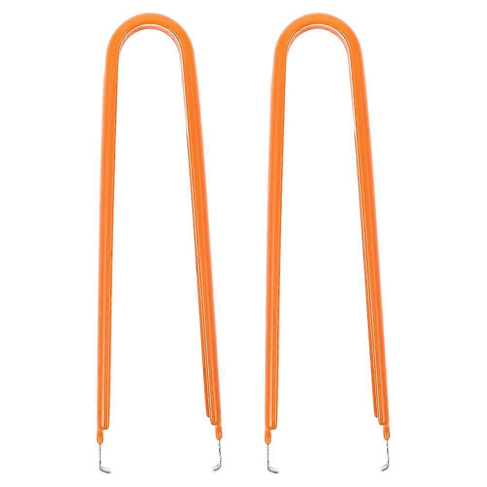 PVC Automotive Fuse Puller Tool for Professional Mechanics 10.40X2.70X0.91CM Orange Terminal Handling 2Pcs