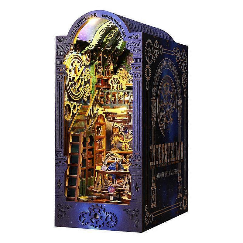 Interstellar Exploration DIY Book Stand Assembly House Three-dimensional Book Handmade Desktop Artistic Ornaments Gift Jigsaw Model Three-dimensional