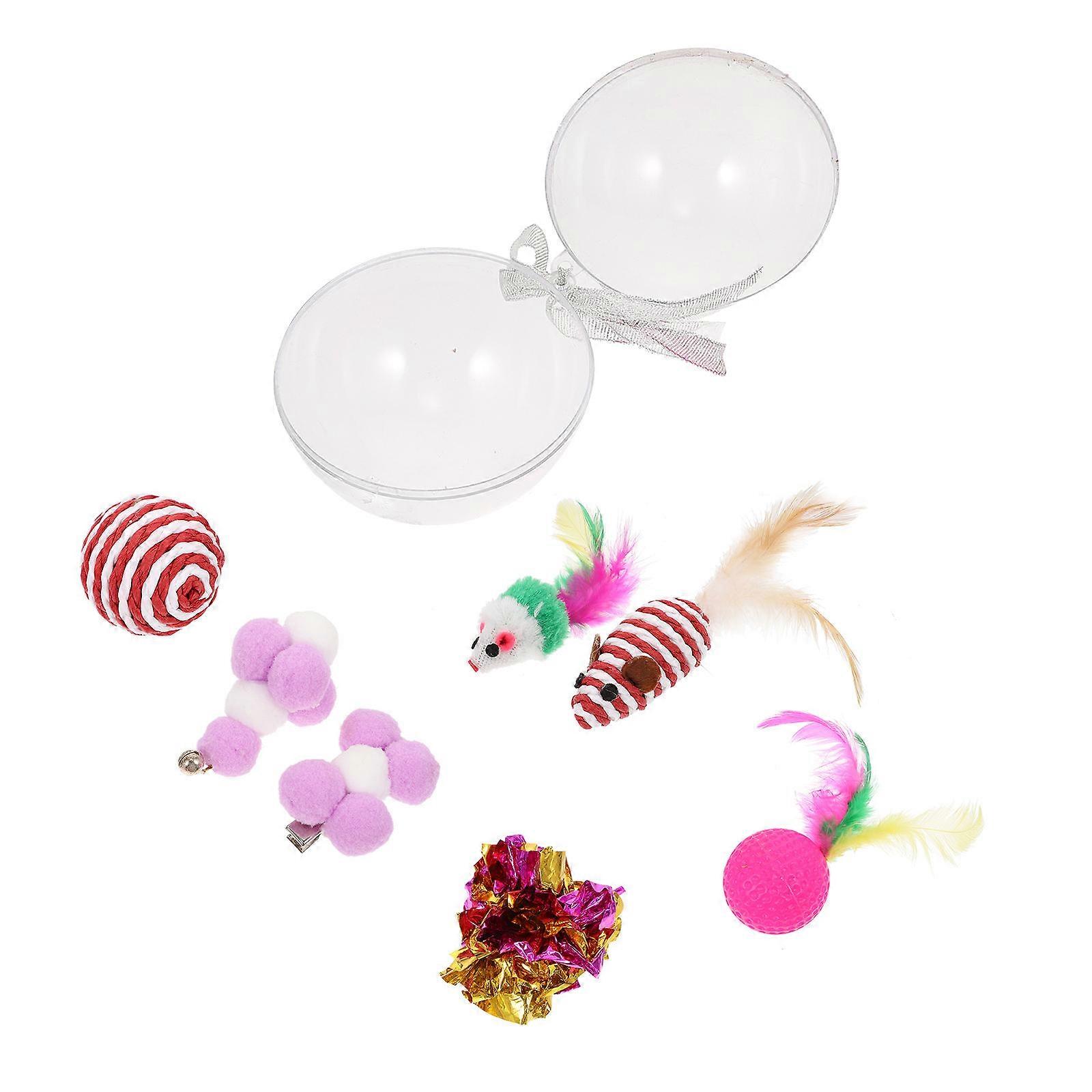 Assorted Color Cat Teaser Toy for Pet Use Plastic Interactive Kitten Toys 1 Set