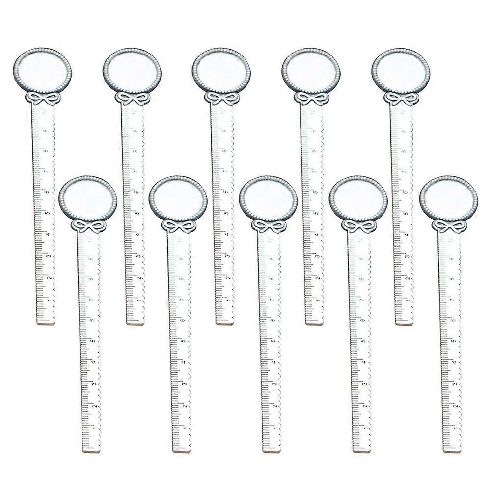 Vintage Bowknot Metal Bookmarks with Ruler Function – Antique Silver Office Stationery for Students, Teachers & Reading Enthusiasts (10pcs)