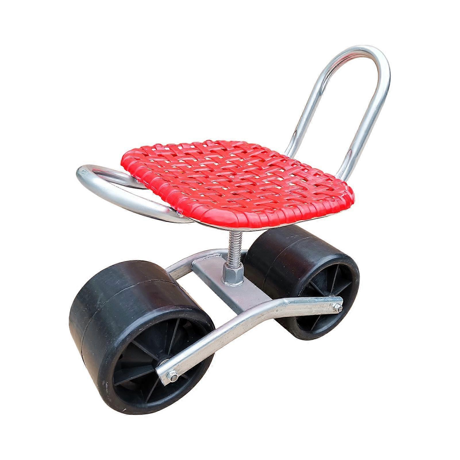 Rolling Garden Work Seat with Adjustable Height, 360 Degree Rotation, and Lightweight Garden Trolley for Easy Planting