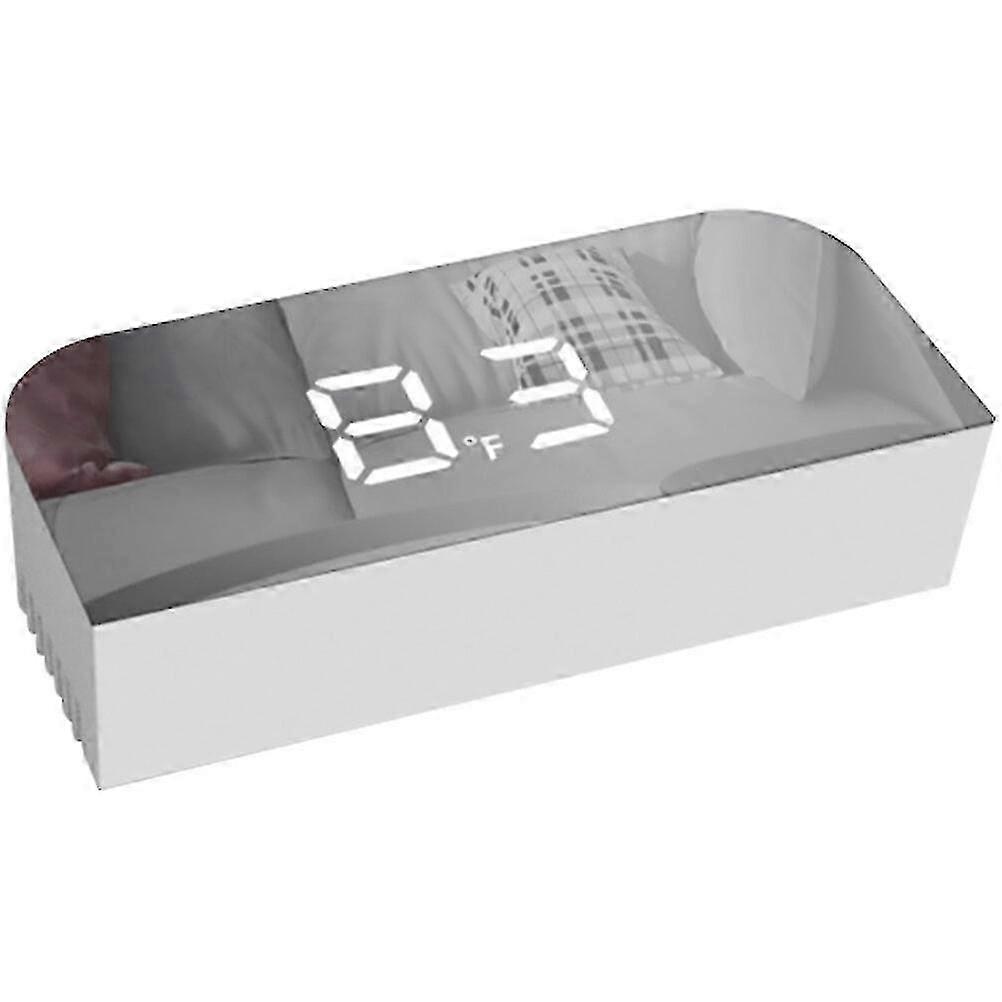 1 Set Mirror Surface Digital Alarm Clock Electric LED Large Display Clock