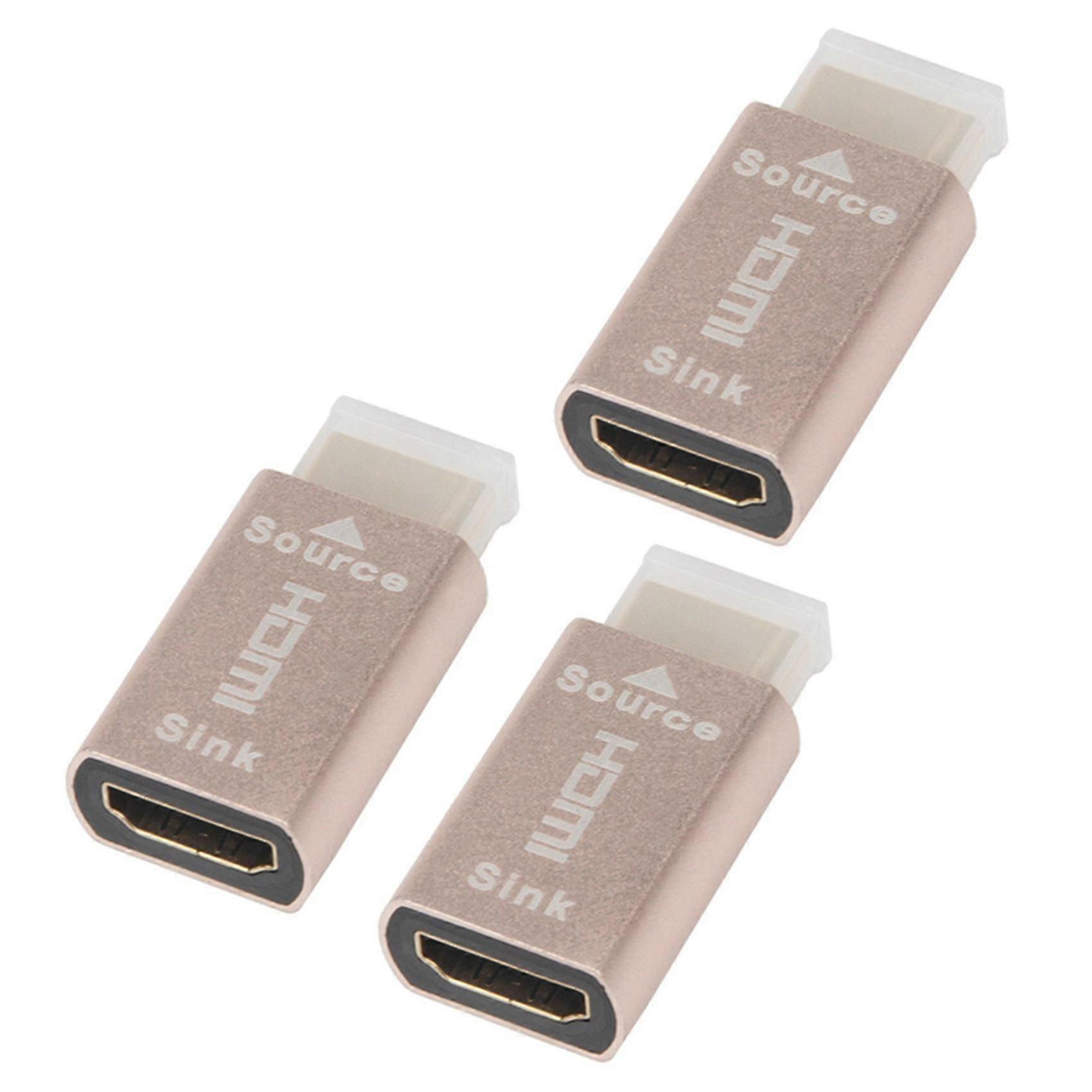 3x Hdmi Lock Screen Signal Holder Kvm Hdmi2.0 Virtual Adapter