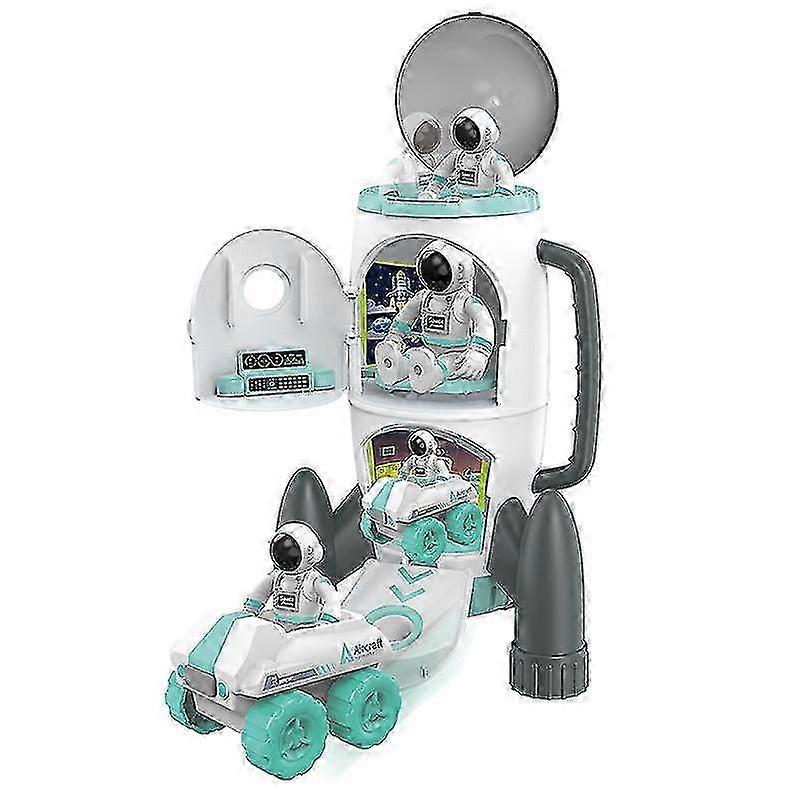 Acousto Optic Space Rocket Toy Astronaut Spaceship Model Shuttle Space Station Aviation Series Child Gift