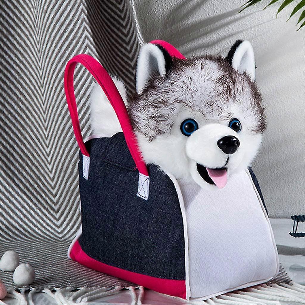 Simulation Electric  Sweet Little Puppy Can Bark Nod Wag Tail Black