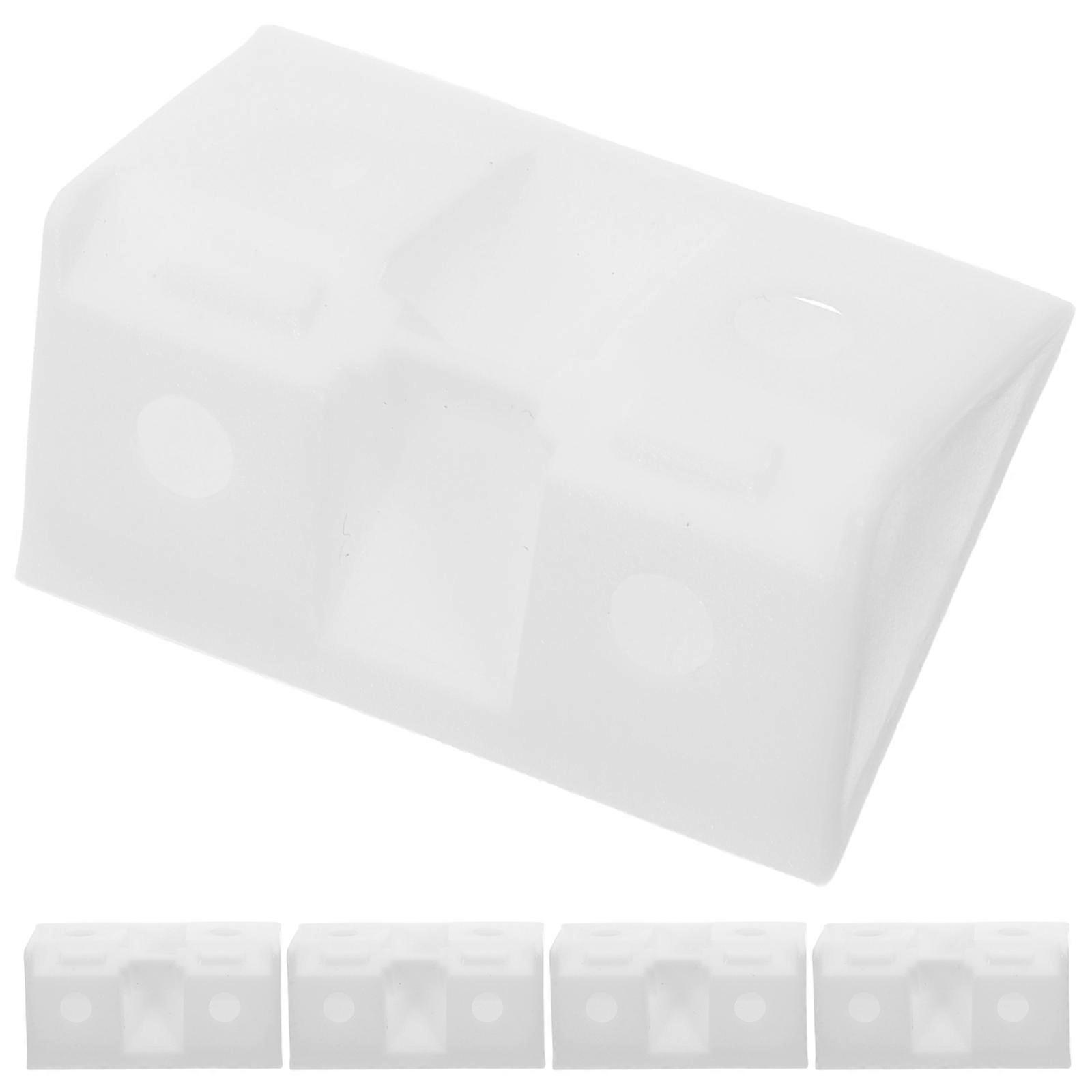Plastic L Bracket Corner Joint Strengthening Home Use Furniture Components 50Pcs