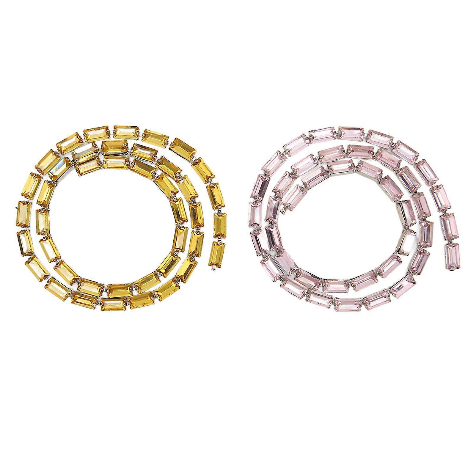 2025 Latest Model  2PCS Rhinestone Chain Easy Cutting Bright Exquisite DIY